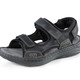 Sandalen & Pantoletten - GINO GALANTE, komfortable Herren-Trekkingsandalen, aus Leder, in Größe 040 bis 046, in Farbe BRAUN – Farbe SCHWARZ-GRAU – Ansicht 1