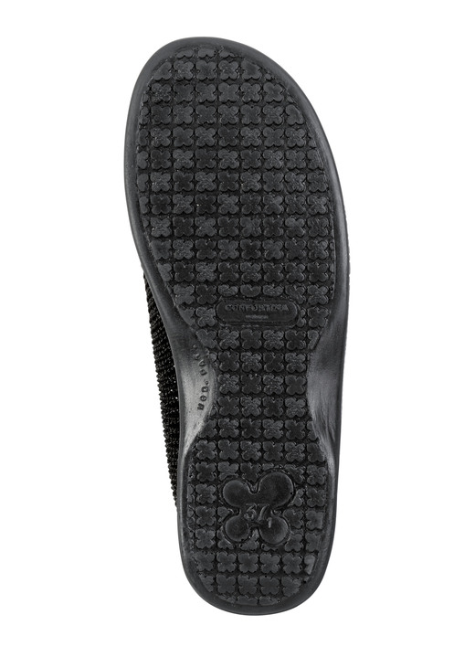 Slipper & Schnürschuhe - Slipper aus elastischem Strickmaterial Ansicht 3 Slipper & Schnürschuhe - Slipper aus elastischem Strickmaterial, in Größe 039 bis 045, in Farbe SCHWARZ Ansicht 3