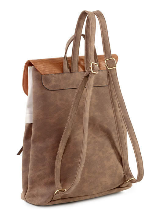 Taschen - Rucksack mit Überschlag und Drehschloss, in Farbe JEANS-GRAU Ansicht 5