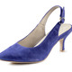 Pumps & Ballerina - Andrea Conti Sling-Pumps aus weichem Samt-Chevreauleder, in Größe 036 bis 042, in Farbe ROYAL – Farbe ROYAL – Ansicht 1