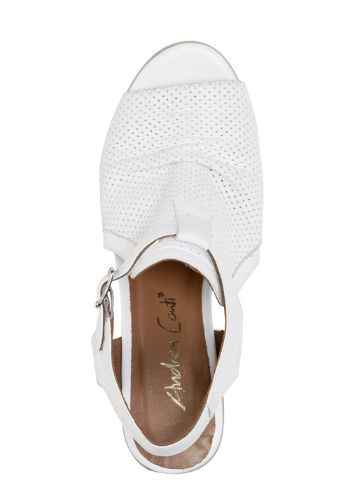 Sandaletten & Pantoletten - Andrea Conti Sandalette mit Zier-Perforation Ansicht 2 Sandaletten & Pantoletten - Andrea Conti Sandalette mit Zier-Perforation, in Größe 036 bis 041, in Farbe WEISS Ansicht 2