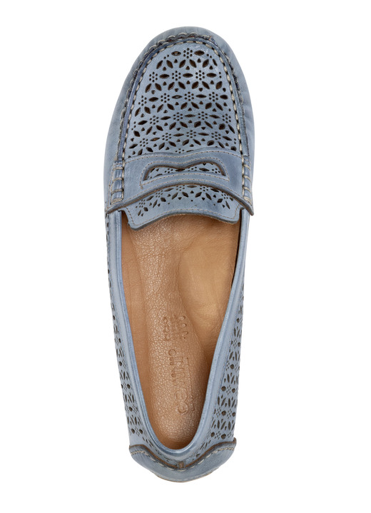 Slipper & Schnürschuhe - Gemini Slipper aus schattiertem Nappaleder, in Größe 036 bis 042, in Farbe JEANS Ansicht 2