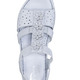 Sandaletten & Pantoletten - ELENA EDEN, sommerliche Damen-Sandalen, Weite G, aus Leder, in Größe 036 bis 042, in Farbe WEISS-SILBER – Farbe BLEU – Ansicht 2