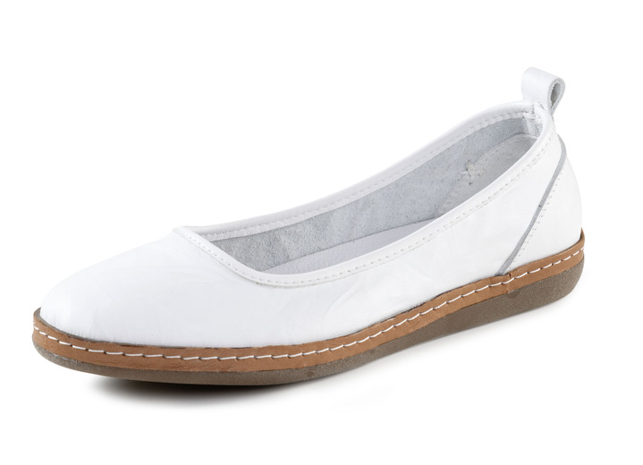 Slipper & Schnürschuhe - Andrea Conti, klassische Damen-Slipper, mit herausnehmbarem Fußbett, in Größe 036 bis 042, in Farbe WEISS Ansicht 1