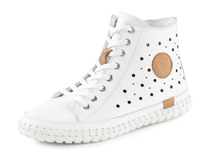 Stiefel & Stiefeletten - Gemini, sommerliche Damen-Boots, Weite G, mit herausnehmbarem Fußbett Ansicht 1 Stiefel & Stiefeletten - Gemini, sommerliche Damen-Boots, Weite G, mit herausnehmbarem Fußbett, in Größe 036 bis 042, in Farbe WEISS Ansicht 1