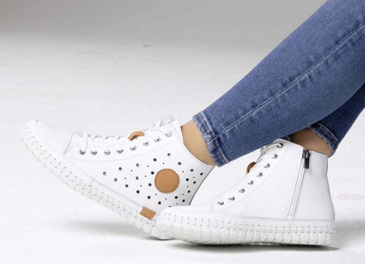 Stiefel & Stiefeletten - Gemini, sommerliche Damen-Boots, Weite G, mit herausnehmbarem Fußbett Ansicht 5 Stiefel & Stiefeletten - Gemini, sommerliche Damen-Boots, Weite G, mit herausnehmbarem Fußbett, in Größe 036 bis 042, in Farbe WEISS Ansicht 5