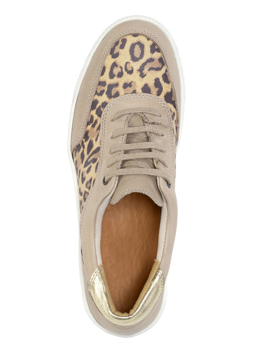 Slipper & Schnürschuhe - ELENA EDEN Schnürschuh mit cognacfarbenem Leo-Print, in Größe 036 bis 042, in Farbe CAMEL-GOLD Ansicht 2