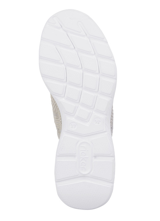 Slipper & Schnürschuhe - Rieker, leichte Damen-Sneaker, Weite G, mit MemoSoft-Textileinlage, in Größe 036 bis 042, in Farbe KIESEL Ansicht 3