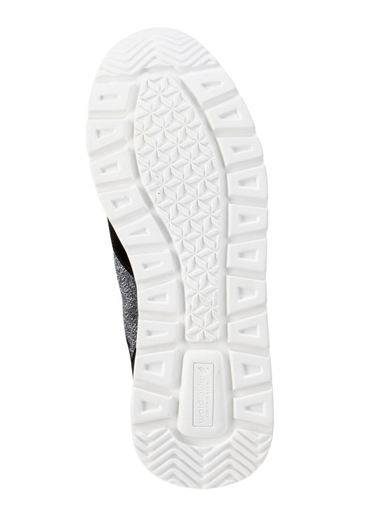 Slipper & Schnürschuhe - Waldläufer Sneaker mit farbverlaufenden, funkelnden Glitzersteinchen Ansicht 3 Slipper & Schnürschuhe - Waldläufer Sneaker mit farbverlaufenden, funkelnden Glitzersteinchen, in Größe 3 1/2 bis 8, in Farbe SCHWARZ-SILBER Ansicht 3