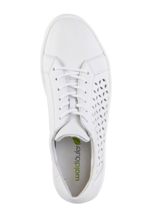 Slipper & Schnürschuhe - Waldläufer, sommerliche Damen-Sneaker, Weite H, mit herausnehmbarem Fußbett, in Größe 3 1/2 bis 8, in Farbe WEISS Ansicht 2