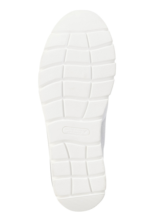 - Waldläufer Schnür-Sneaker mit Metallic-Prägung, in Größe 3 1/2 bis 8, in Farbe WEISS-EISGRAU-FLIEDER Ansicht 3