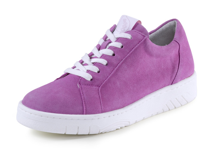 Slipper & Schnürschuhe - Waldläufer Sneaker aus bestem Veloursleder, in Größe 3 1/2 bis 8, in Farbe PINK Ansicht 1