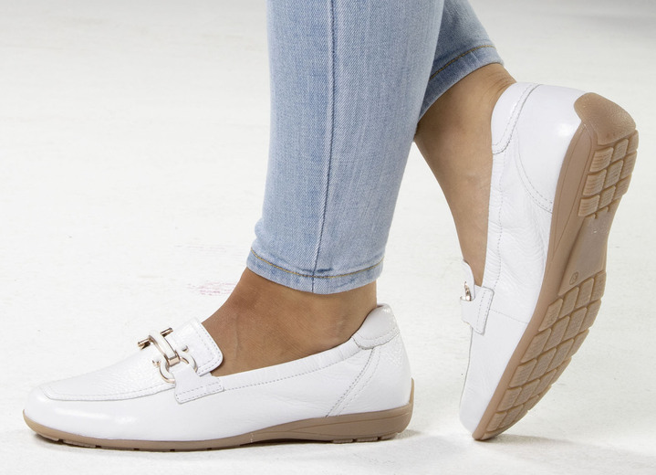 Slipper & Schnürschuhe - ELENA EDEN, elegante Damen-Slipper, Weite G, mit herausnehmbarem Fußbett, in Größe 036 bis 042, in Farbe WEISS Ansicht 4