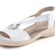 Sandaletten & Pantoletten - ELENA EDEN, leichte Damen-Sandalen, Weite H, mit Elastik-Bandage, in Größe 3 1/2 bis 8, in Farbe WEISS – Farbe WEISS – Ansicht 1
