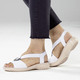 Sandaletten & Pantoletten - ELENA EDEN, leichte Damen-Sandalen, Weite H, mit Elastik-Bandage, in Größe 3 1/2 bis 8, in Farbe WEISS – Farbe WEISS – Ansicht 4