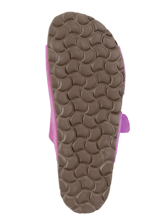 Sandaletten & Pantoletten - ELENA EDEN, bequeme Damen-Pantoletten, Weite H, aus Leder, in Größe 036 bis 042, in Farbe PINK Ansicht 3