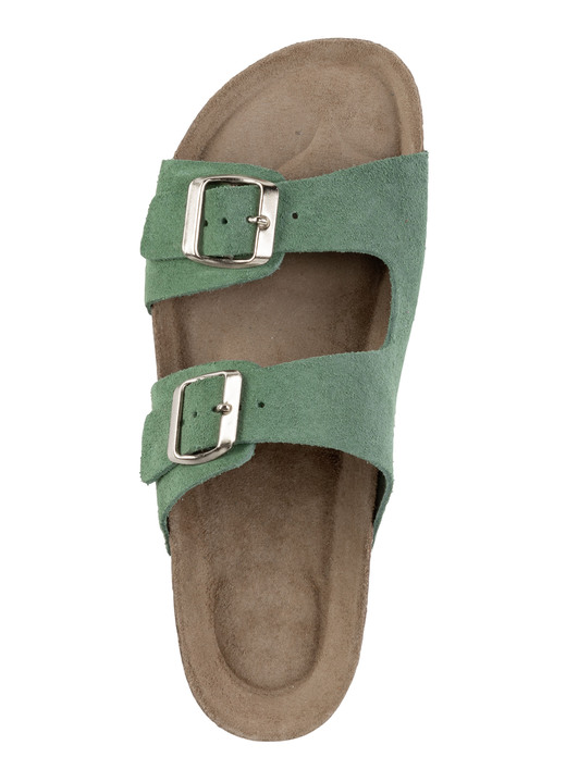 Sandaletten & Pantoletten - ELENA EDEN, bequeme Damen-Pantoletten, Weite H, aus Leder, in Größe 036 bis 042, in Farbe ORANGE Ansicht 9