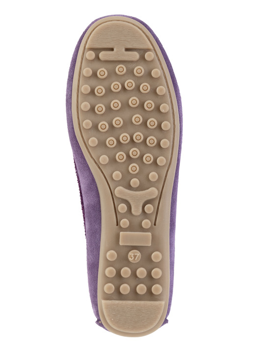 Slipper & Schnürschuhe - ELENA EDEN Mokassin-Slipper aus geschmeidigem Rind-Veloursleder, in Größe 036 bis 042, in Farbe ORANGE Ansicht 6