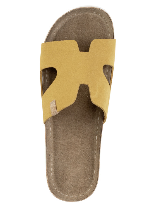 Sandaletten & Pantoletten - ELENA EDEN, sommerliche Damen-Pantoletten, aus Leder, in Größe 036 bis 042, in Farbe BLEU Ansicht 6