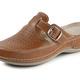 Sandaletten & Pantoletten - ELENA EDEN, sommerliche Damen-Clogs, Weite G, mit verstellbarer Schließe – Farbe COGNAC – Ansicht 1 Sandaletten & Pantoletten - ELENA EDEN, sommerliche Damen-Clogs, Weite G, mit verstellbarer Schließe, in Größe 036 bis 042, in Farbe WEISS – Farbe COGNAC – Ansicht 1