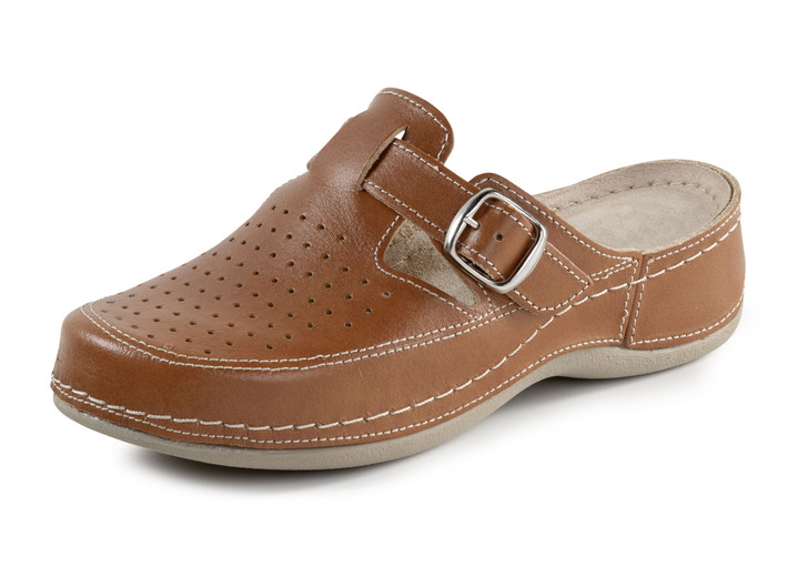 Sandaletten & Pantoletten - ELENA EDEN, sommerliche Damen-Clogs, Weite G, mit verstellbarer Schließe Ansicht 10 Sandaletten & Pantoletten - ELENA EDEN, sommerliche Damen-Clogs, Weite G, mit verstellbarer Schließe, in Größe 036 bis 042, in Farbe WEISS Ansicht 10