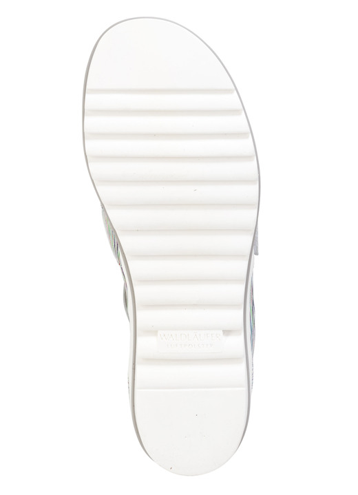 Sandaletten & Pantoletten - Waldläufer, bequeme Damen-Sandalen, Weite H, mit herausnehmbarem Fußbett, in Größe 3 1/2 bis 8, in Farbe WEISS-BUNT Ansicht 3