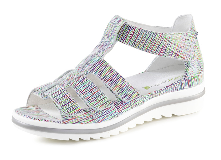 Damenmode - Waldläufer, bequeme Damen-Sandalen, Weite H, mit herausnehmbarem Fußbett, in Größe 3 1/2 bis 8, in Farbe MARINE Ansicht 4