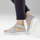 Sandaletten & Pantoletten - Waldläufer, bequeme Damen-Sandalen, Weite H, mit herausnehmbarem Fußbett – Farbe WEISS-BUNT – Ansicht 4 Sandaletten & Pantoletten - Waldläufer, bequeme Damen-Sandalen, Weite H, mit herausnehmbarem Fußbett, in Größe 3 1/2 bis 8, in Farbe MARINE – Farbe WEISS-BUNT – Ansicht 4