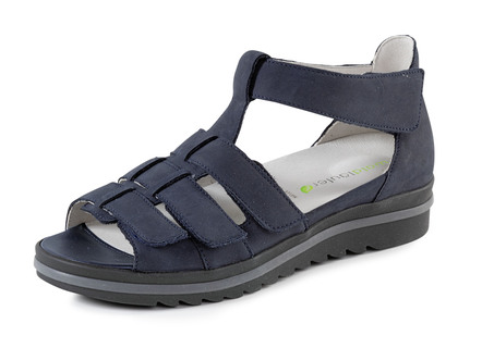 Waldläufer, bequeme Damen-Sandalen, Weite H, mit herausnehmbarem Fußbett