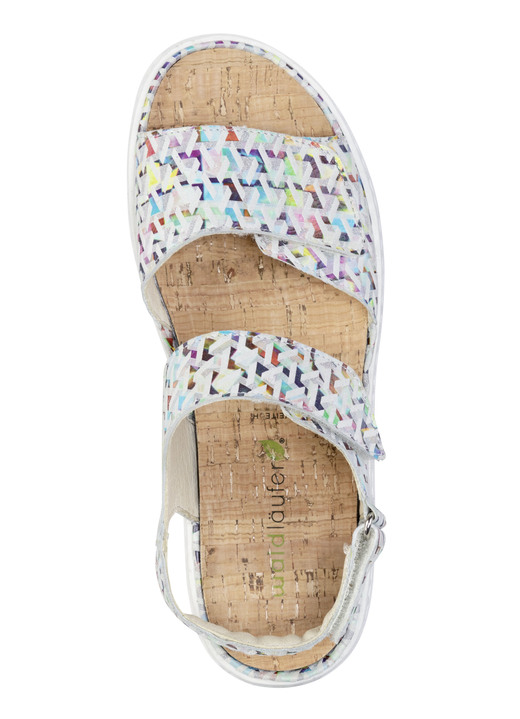 Sandaletten & Pantoletten - Waldläufer Sandale aus effektvoll bedrucktem Nubukleder, in Größe 3 1/2 bis 8, in Farbe ECRU-BUNT Ansicht 2