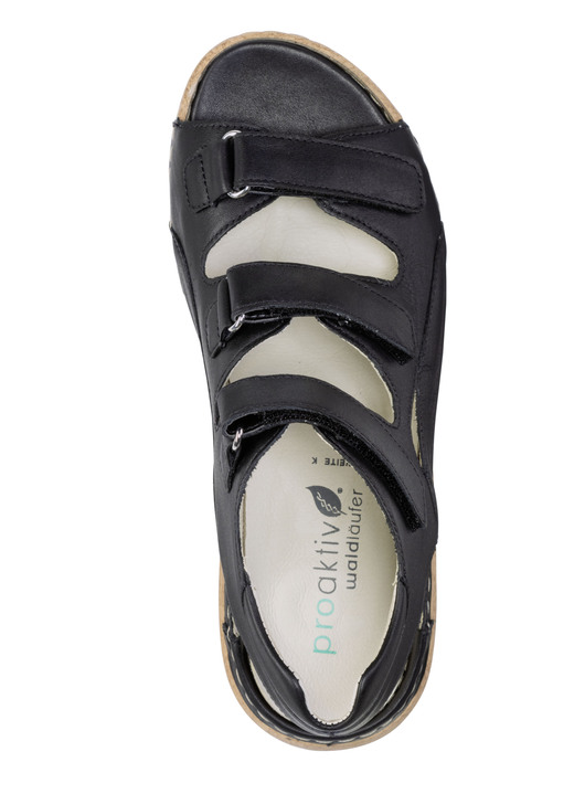 Sandaletten & Pantoletten - Waldläufer Sandale aus Leder Ansicht 2 Sandaletten & Pantoletten - Waldläufer Sandale aus Leder, in Größe 4 bis 8 1/2, in Farbe SCHWARZ Ansicht 2