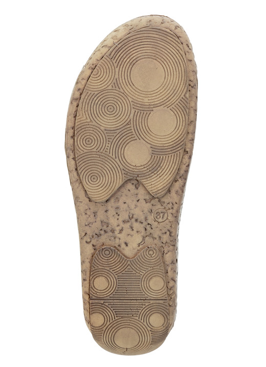 Sandaletten & Pantoletten - ELENA EDEN, sommerliche Damen-Pantoletten, aus Leder, in Größe 035 bis 042, in Farbe WEISS Ansicht 6