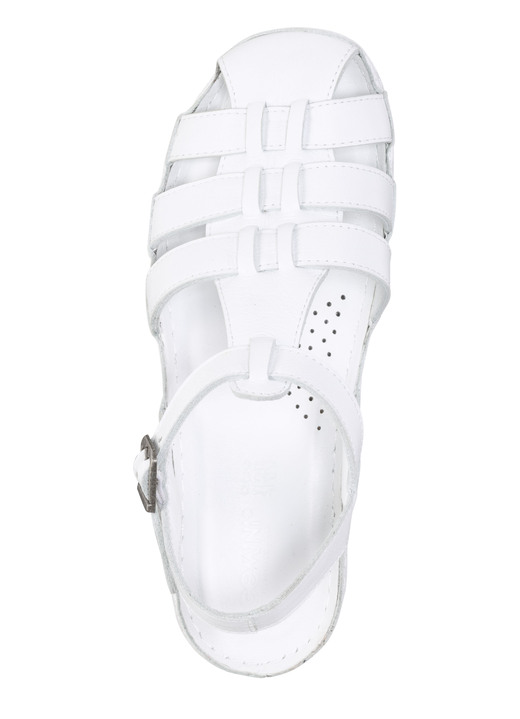 Sandaletten & Pantoletten - Gemini Riemchen-Sandale aus weichem Rind-Nappaleder, in Größe 036 bis 042, in Farbe WEISS Ansicht 2