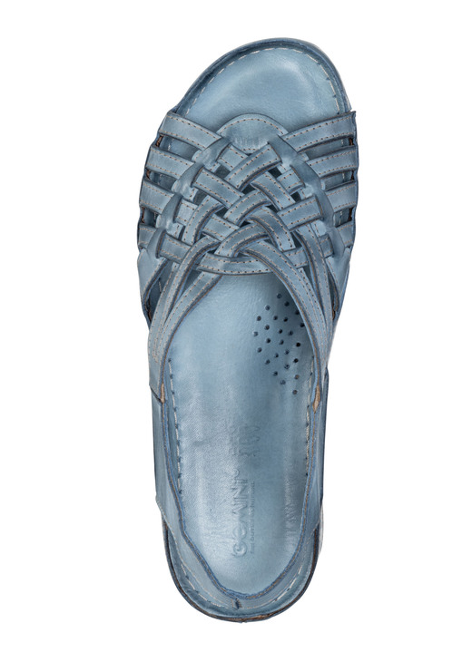 Sandaletten & Pantoletten - Gemini, schicke Damen-Sandalen, Weite G, mit Gummizug, in Größe 036 bis 042, in Farbe COGNAC Ansicht 5