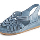 Sandaletten & Pantoletten - Gemini, schicke Damen-Sandalen, Weite G, mit Gummizug, in Größe 036 bis 042, in Farbe COGNAC – Farbe JEANS – Ansicht 1