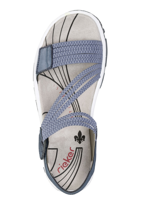 Sandaletten & Pantoletten - Rieker, sportliche Damen-Sandalen, mit zwei Klettspangen Ansicht 2 Sandaletten & Pantoletten - Rieker, sportliche Damen-Sandalen, mit zwei Klettspangen, in Größe 036 bis 042, in Farbe BLAU Ansicht 2