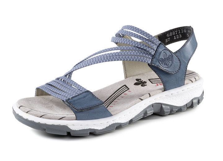 Sandaletten & Pantoletten - Rieker, sportliche Damen-Sandalen, mit zwei Klettspangen, in Größe 036 bis 042, in Farbe BLAU Ansicht 1