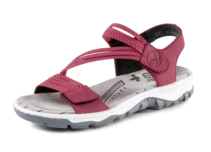 Sandaletten & Pantoletten - Rieker, sportliche Damen-Sandalen, mit zwei Klettspangen Ansicht 5 Sandaletten & Pantoletten - Rieker, sportliche Damen-Sandalen, mit zwei Klettspangen, in Größe 036 bis 042, in Farbe BLAU Ansicht 5