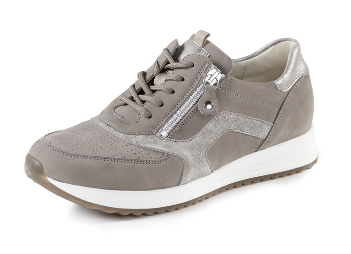 Slipper & Schnürschuhe - Waldläufer, bequeme Damen-Schnürschuhe, Weite H, mit herausnehmbarem Fußbett, in Größe 3 1/2 bis 8, in Farbe TAUPE-BRONZE Ansicht 1