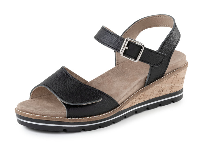 Sandaletten & Pantoletten - ELENA EDEN, bequeme Damen-Sandaletten, Weite H, mit herausnehmbarem Fußbett, in Größe 035 bis 041, in Farbe WEISS Ansicht 4