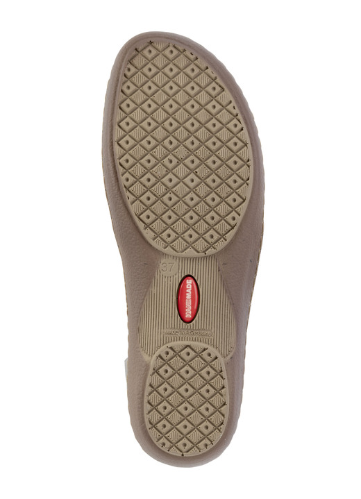 Elena Eden - ELENA EDEN Riemchen-Sandale aus Nappaleder und effektvoll geprägtem Veloursleder, in Größe 035 bis 042, in Farbe JEANS Ansicht 6