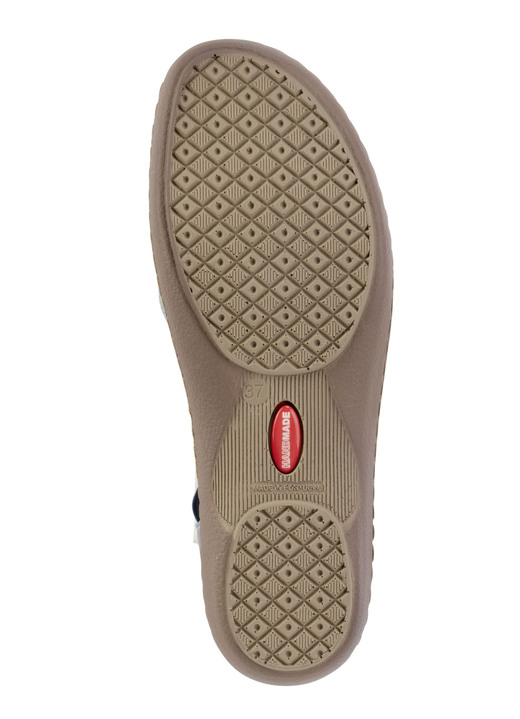 Elena Eden - ELENA EDEN Riemchen-Sandale aus Nappaleder und effektvoll geprägtem Veloursleder, in Größe 035 bis 042, in Farbe JEANS Ansicht 3