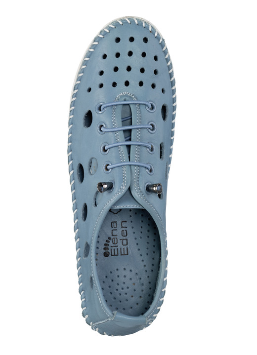 Slipper & Schnürschuhe - ELENA EDEN, sommerliche Damen-Slipper, Weite G, mit herausnehmbarem Fußbett, in Größe 036 bis 041, in Farbe JEANSBLAU Ansicht 8