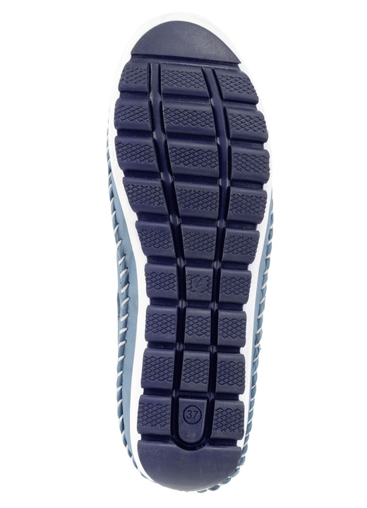 Slipper & Schnürschuhe - ELENA EDEN, sommerliche Damen-Slipper, Weite G, mit herausnehmbarem Fußbett, in Größe 036 bis 041, in Farbe JEANSBLAU Ansicht 9