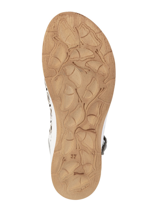 Sandaletten & Pantoletten - Gemini Sandale aus perforiertem, geprägtem Nappaleder Ansicht 6 Sandaletten & Pantoletten - Gemini Sandale aus perforiertem, geprägtem Nappaleder, in Größe 036 bis 042, in Farbe JEANS Ansicht 6