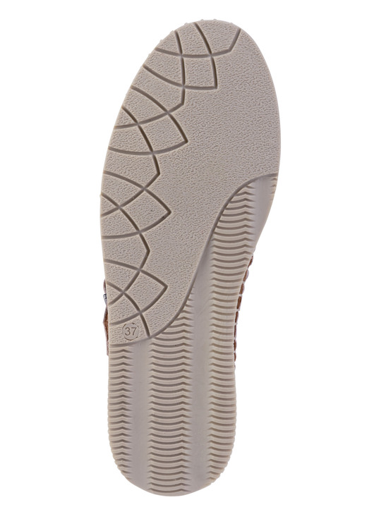 Sandaletten & Pantoletten - Gemini Sandale aus weichem Nappaleder mit Zierperforation Ansicht 6 Sandaletten & Pantoletten - Gemini Sandale aus weichem Nappaleder mit Zierperforation, in Größe 036 bis 042, in Farbe SCHWARZ Ansicht 6