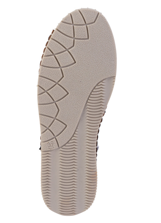 Sandaletten & Pantoletten - Gemini Sandale aus weichem Nappaleder mit Zierperforation Ansicht 3 Sandaletten & Pantoletten - Gemini Sandale aus weichem Nappaleder mit Zierperforation, in Größe 036 bis 042, in Farbe SCHWARZ Ansicht 3