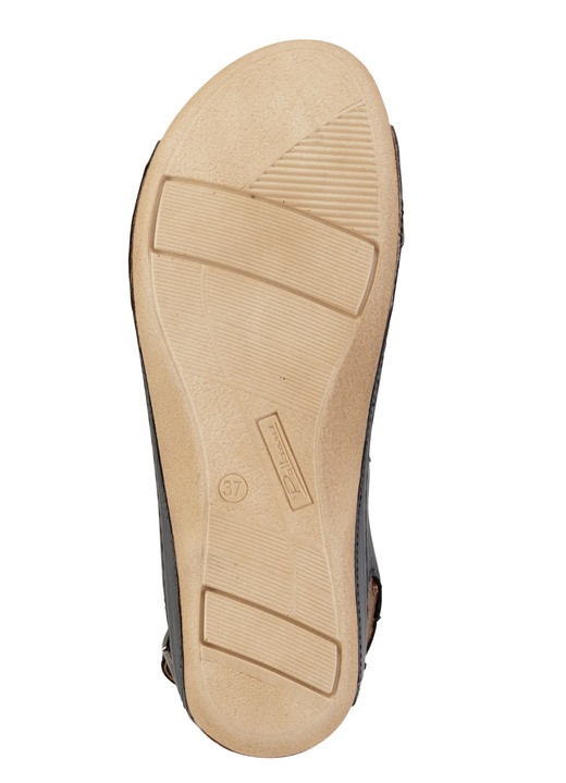 Sandaletten & Pantoletten - Sandale aus teilweise perforiertem Nappaleder, in Größe 036 bis 041, in Farbe COGNAC Ansicht 6