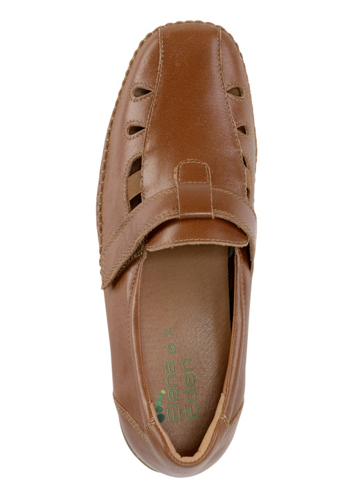Pumps & Ballerina - ELENA EDEN Mokassin-Trotteur mit luftigen Durchbrüchen, in Größe 036 bis 042, in Farbe COGNAC Ansicht 2