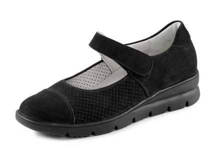 Waldläufer Spangenschuh aus teilweise gelochtem Leder